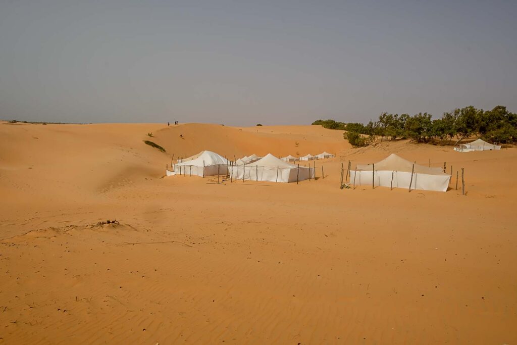 Tents in Lompoul Desert, Senegal, one of the best countries to visit in West Africa
